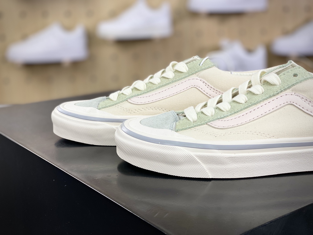 160 范斯Vans Style 36 Decon SF鲜美系列低帮帆布板鞋“帆布米白浅绿”VN0A3MVLQC5