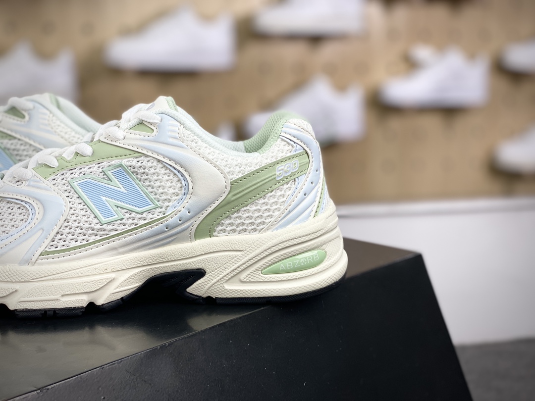 200 NB新百伦New Balance MR530系列低帮复古老爹风休闲运动跑步鞋“奶白薄荷浅绿”MR530ZO