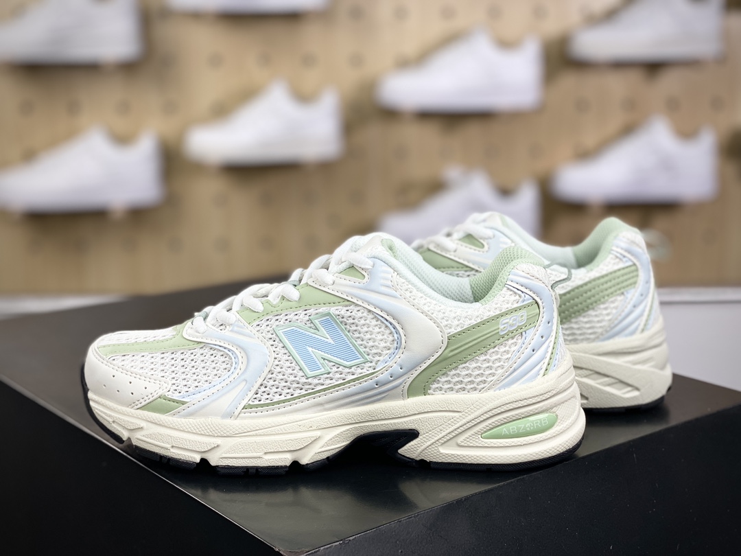 200 NB新百伦New Balance MR530系列低帮复古老爹风休闲运动跑步鞋“奶白薄荷浅绿”MR530ZO