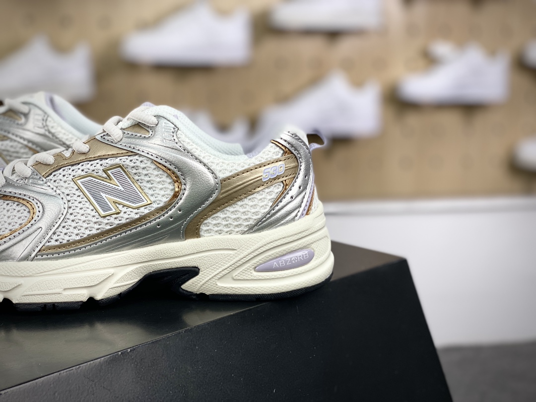 200 新百伦New Balance MR530系列低帮复古老爹风跑步鞋“米白银玫瑰金淡粉”MR530ZG