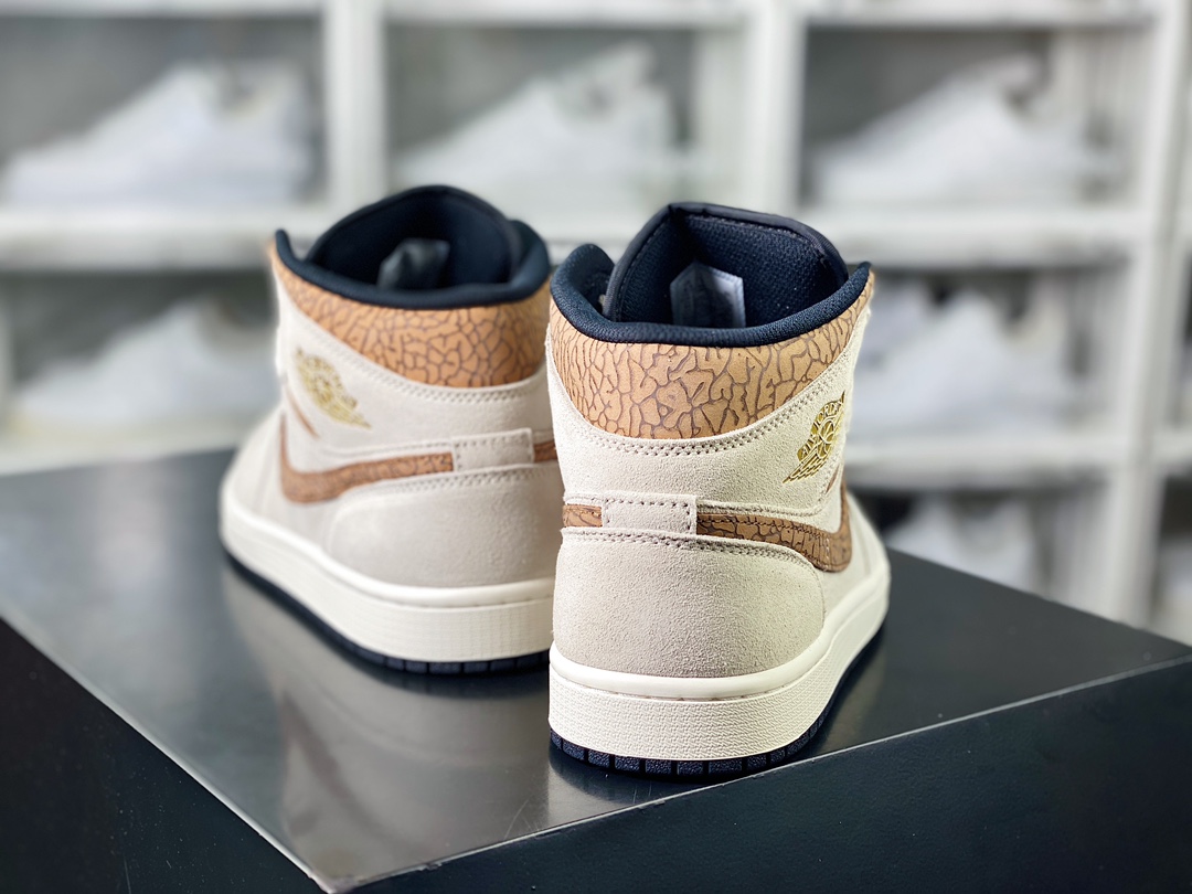 260 Air Jordan 1 Mid”Team Red”AJ1乔丹一代中帮篮球鞋“奶茶”DZ4129-102