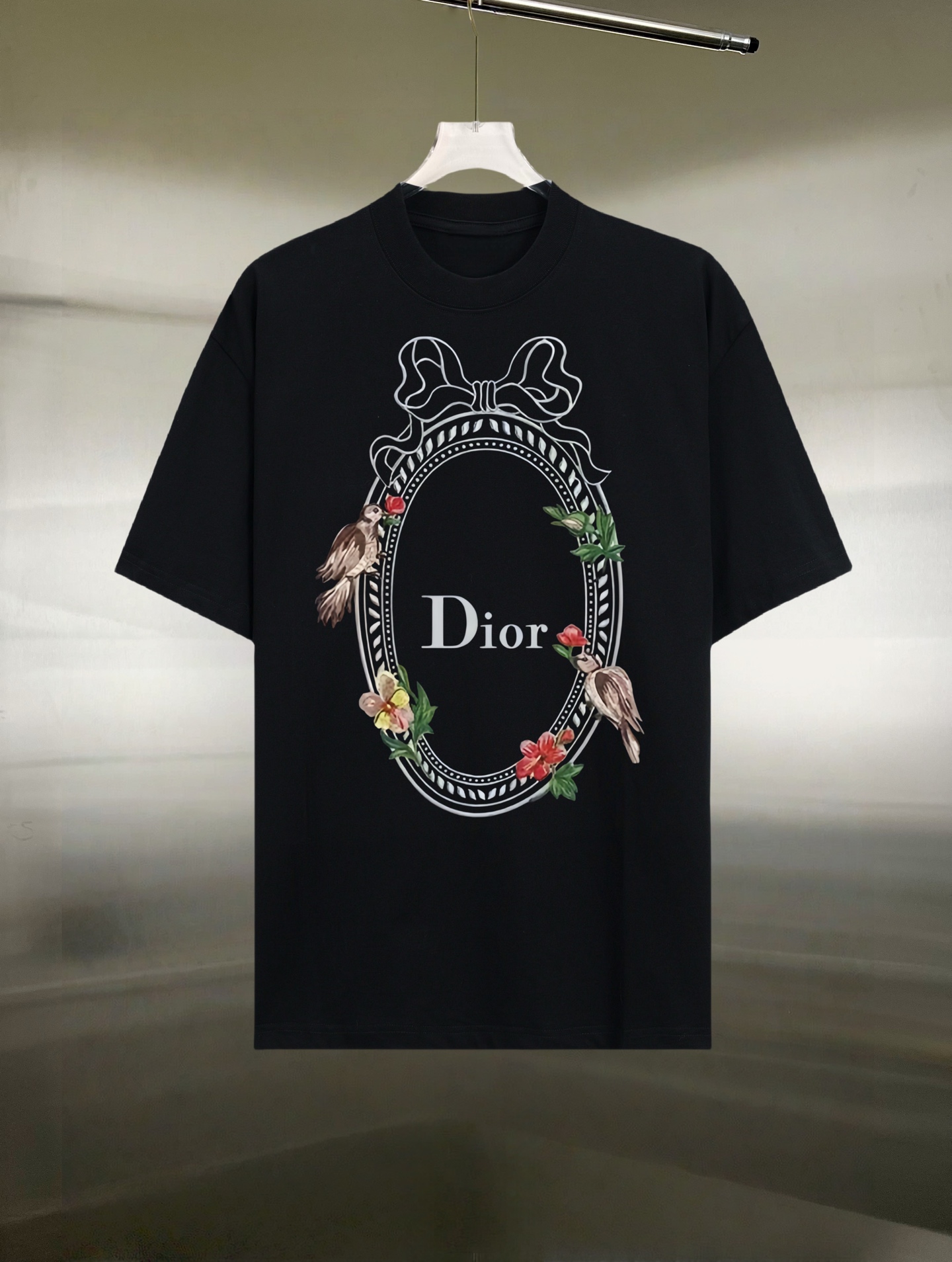 @75 Estilo: Dior/Dior camiseta de manga corta Tejido: 300g doble hilo 100% algodón Costilla: 320g Solona Artesanía: Est…