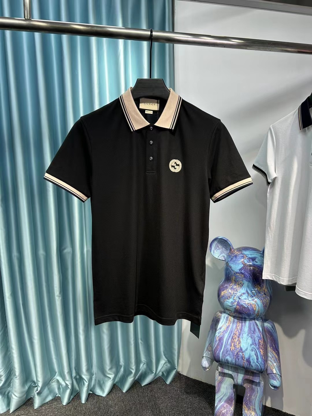 Pzbdbs 2024# Gu夏季新款短袖T恤polo，客供定制珠地面料，简单时尚款，超级好看！简单大方的款式！满满的高级感，size：sbed-56