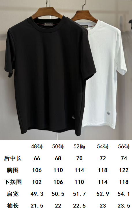 Loro Piana26春夏新品T恤 Loro Piana这款短袖采用了双面液氨棉面料，这块面料具有丝绸