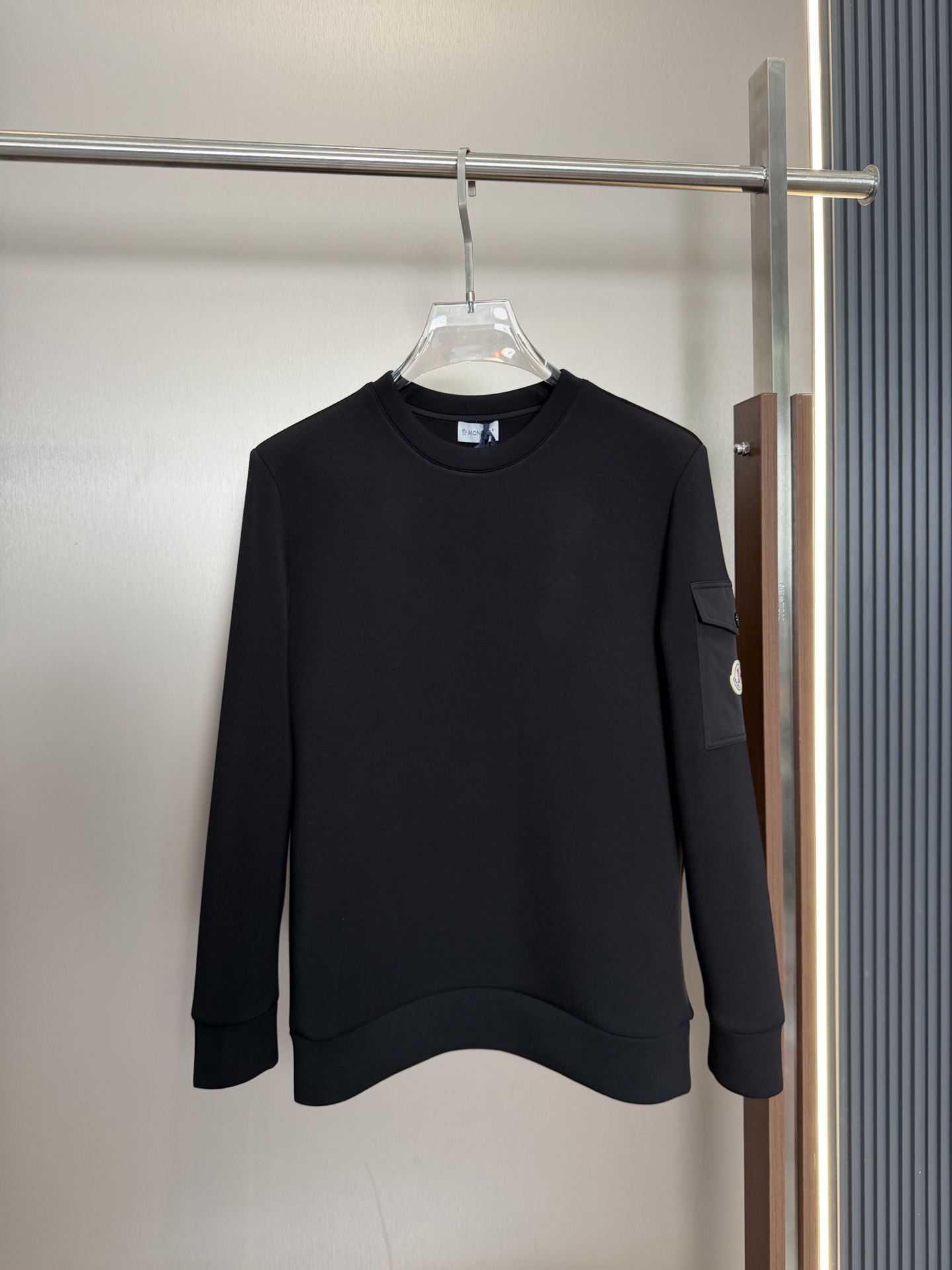 Moncler Black Sleeve Pocket Sweatshirt