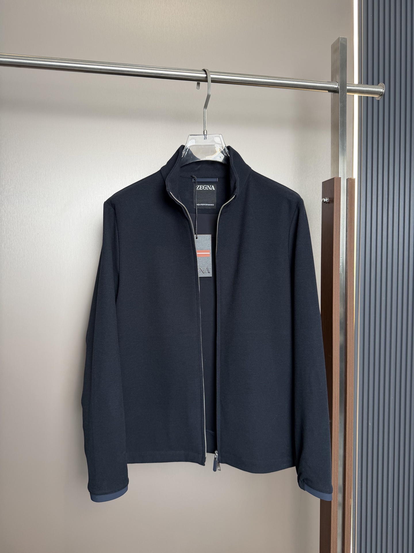 Zegna Navy Zip Jacket and Pants Set