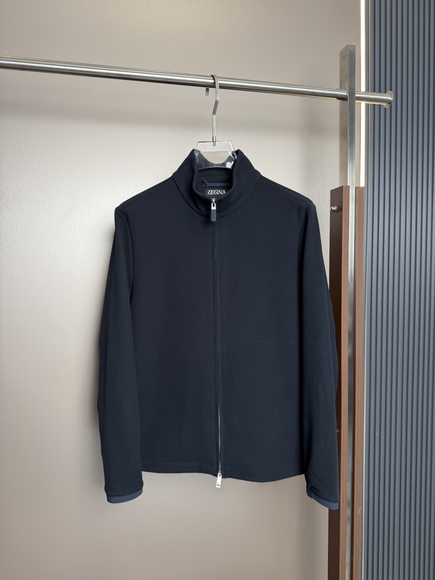 Zegna Navy Zip Jacket and Pants Set