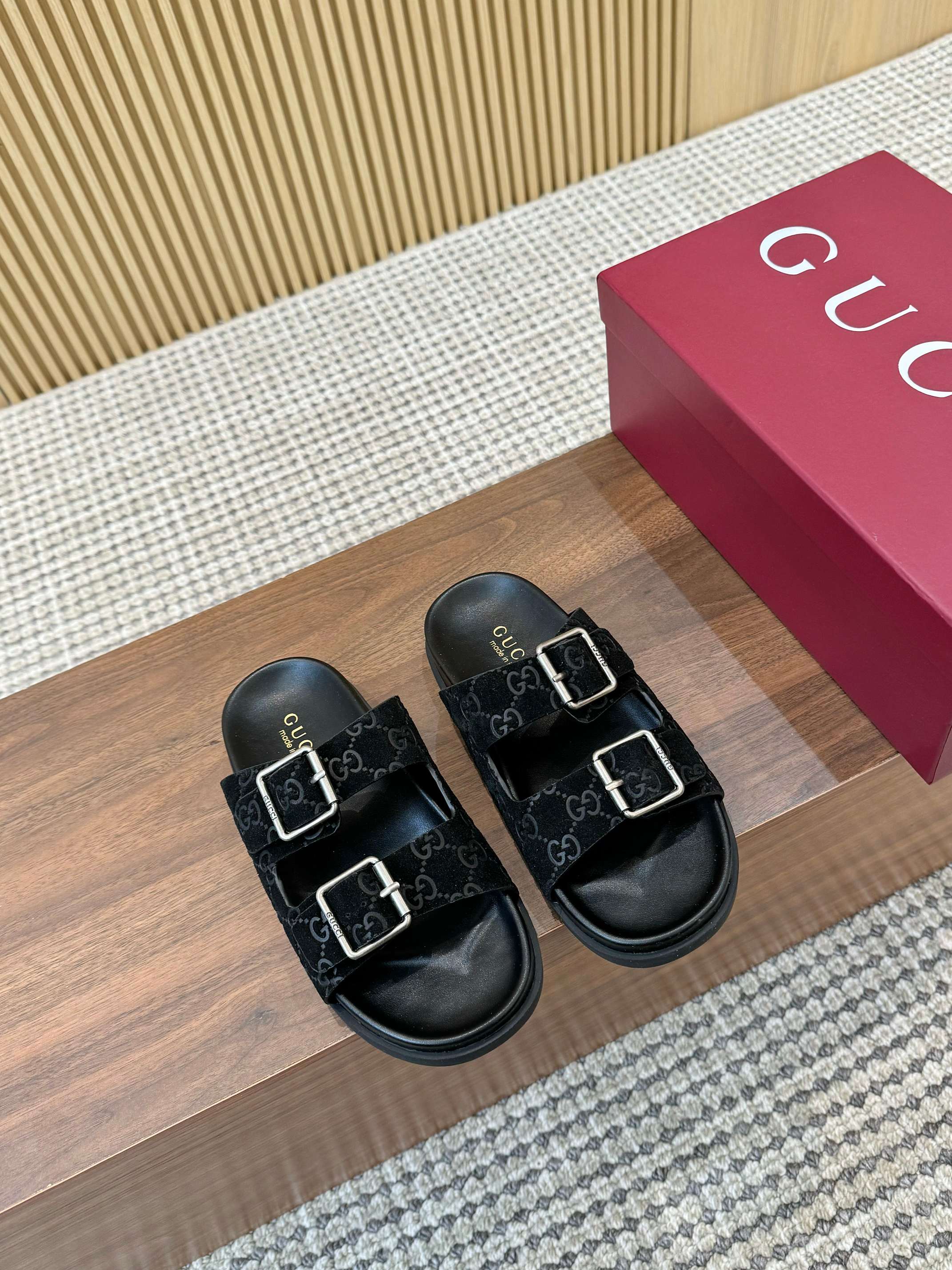 Gucci Interlocking G Embroidered Heeled Mules Thick Bottom Sandals 3 a1743926607989 8252