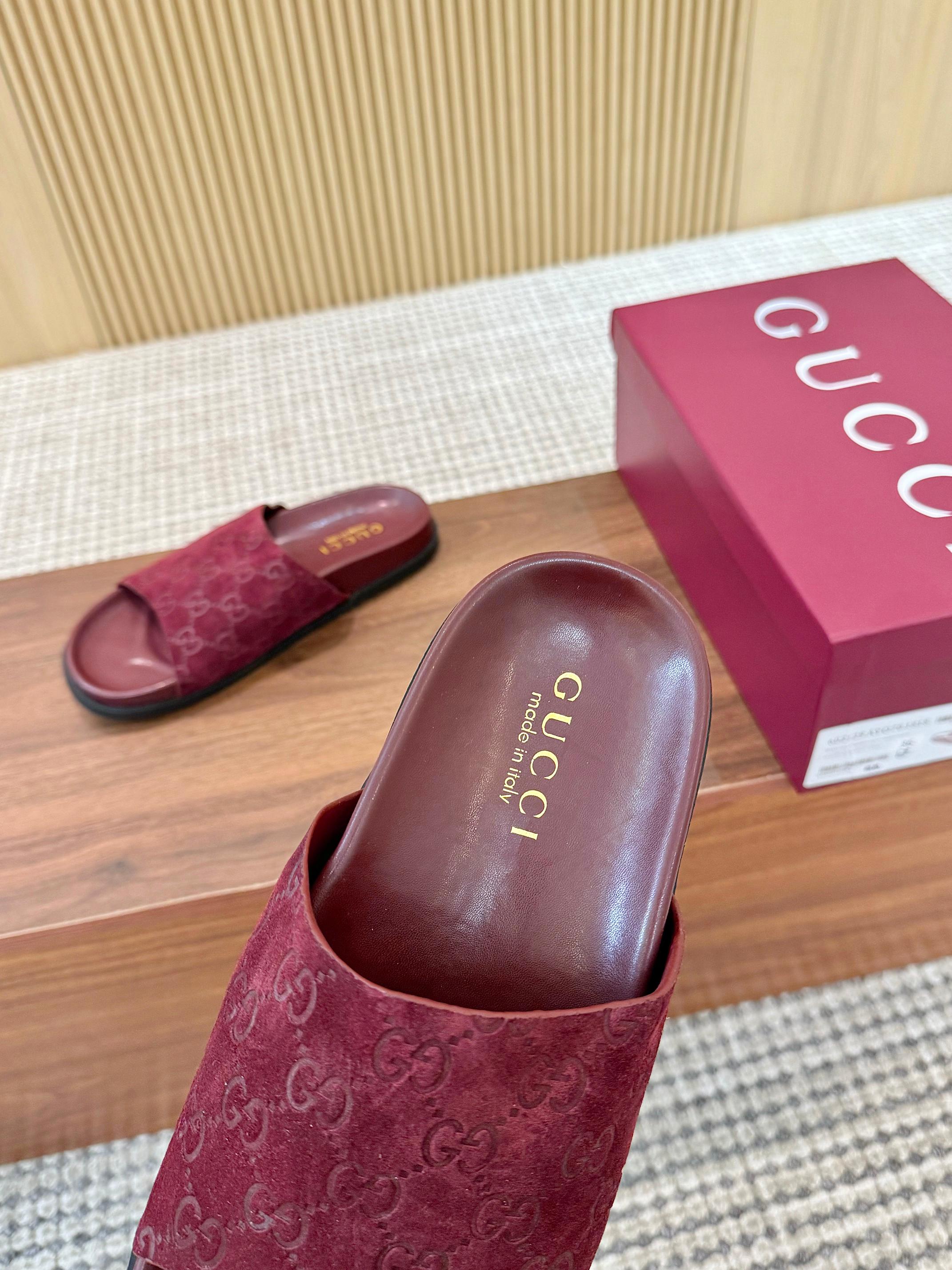 Gucci Interlocking G Red Velvet Mules Sandals - Stylish & Comfortable 10 a1745662151899 8225