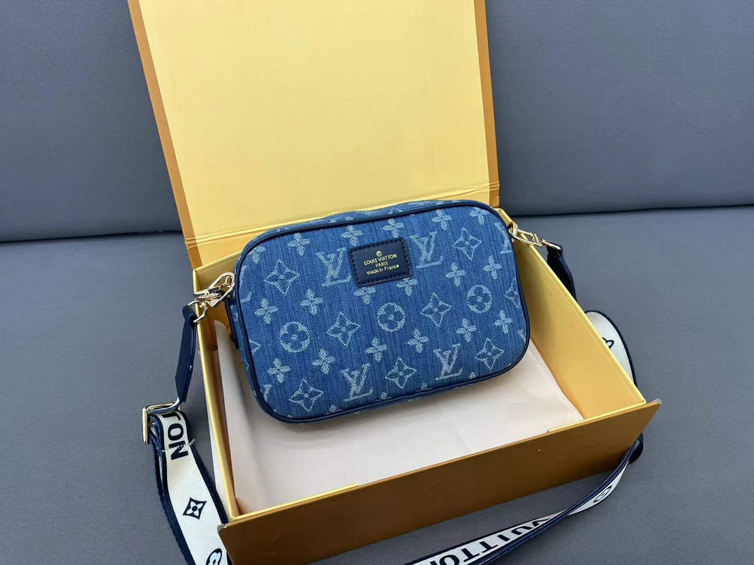 Louis Vuitton Camera Bags Crossbody & Shoulder Bags Messenger Bags Set With Diamonds Denim