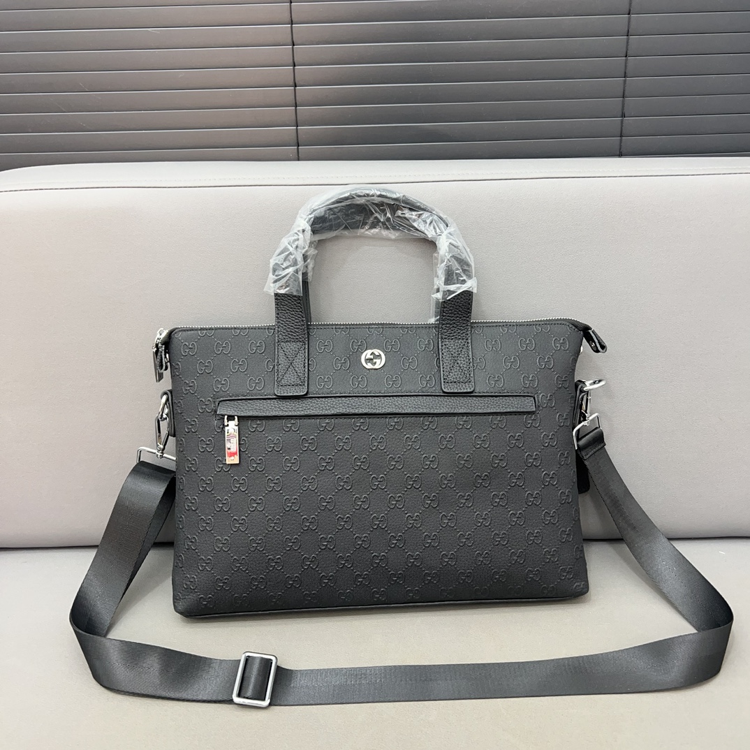 Luxury Gucci Men’s Bullskin Briefcase Computer Bag: High-End Quality, 38 x 27 cm. - 图片 1