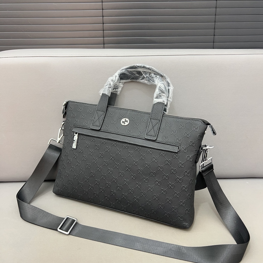 Luxury Gucci Men’s Bullskin Briefcase Computer Bag: High-End Quality, 38 x 27 cm. - 图片 2