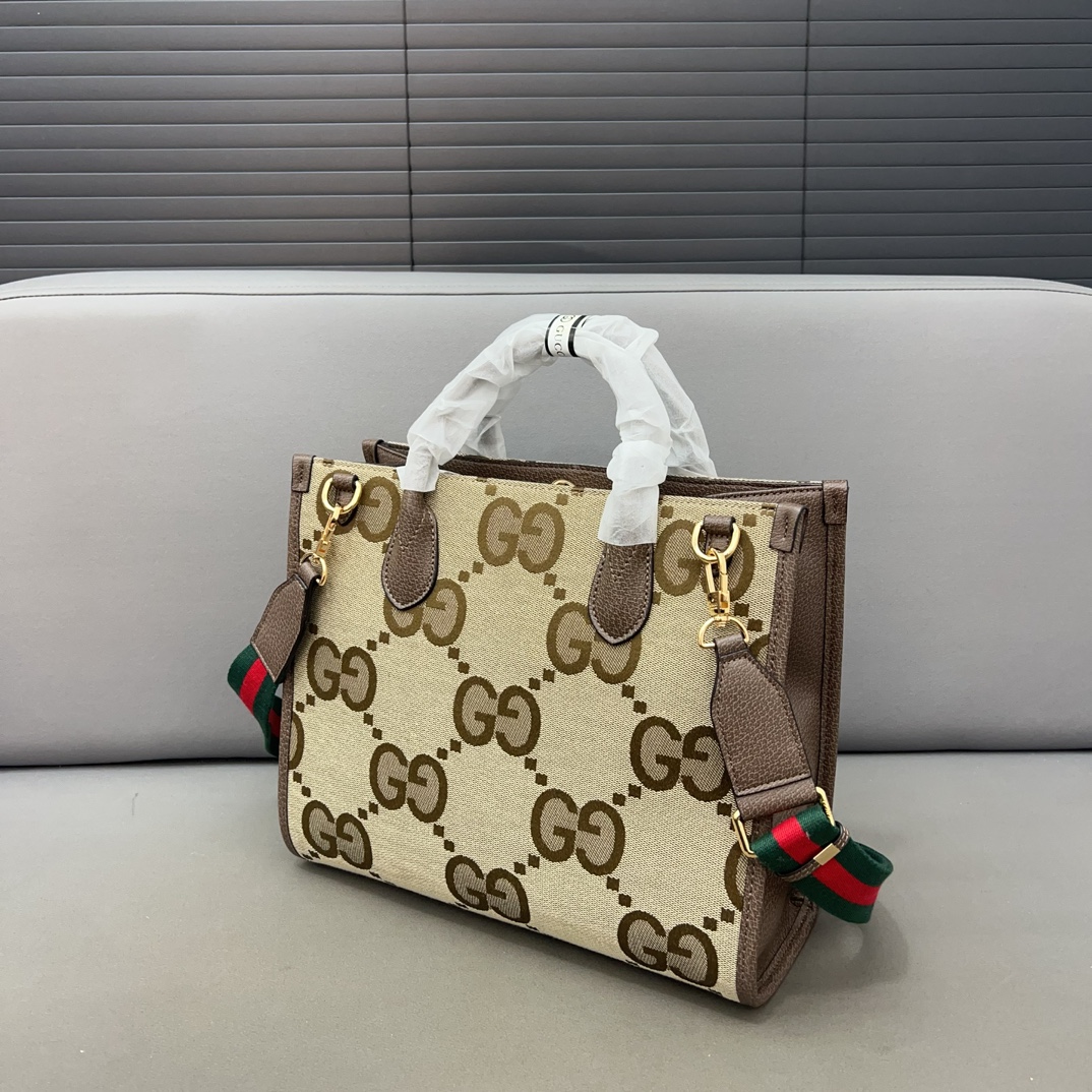Gucci Handbag Collection: G-Tot Bag Briefcases in Classic Plant Fabric, 31 x 26 cm. - 图片 3