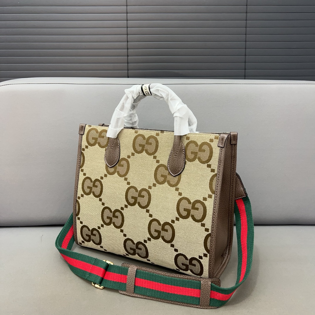 Gucci Handbag Collection: G-Tot Bag Briefcases in Classic Plant Fabric, 31 x 26 cm. - 图片 2
