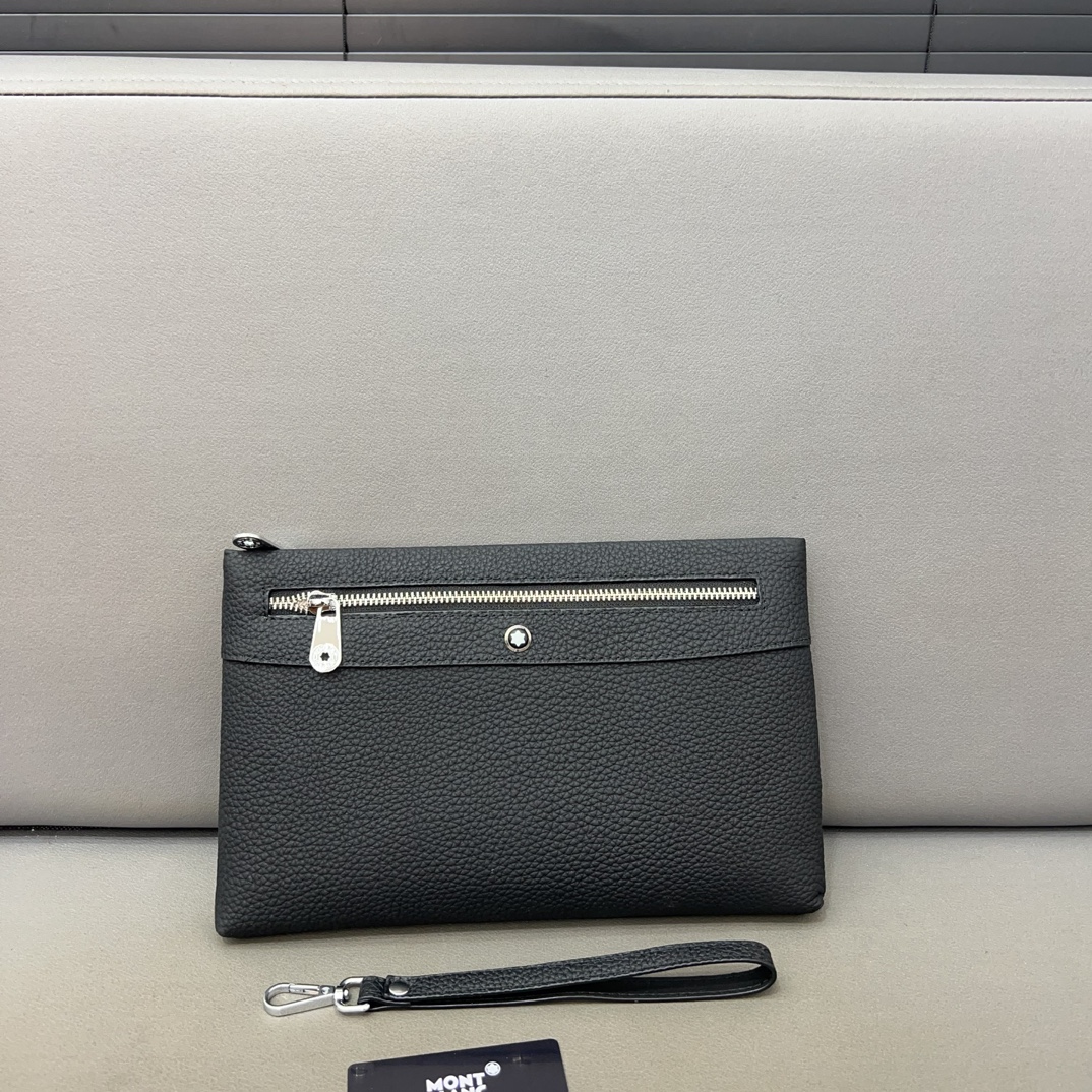 MontBlanc Clutches & Pouch Bags Set With Diamonds Men Cowhide