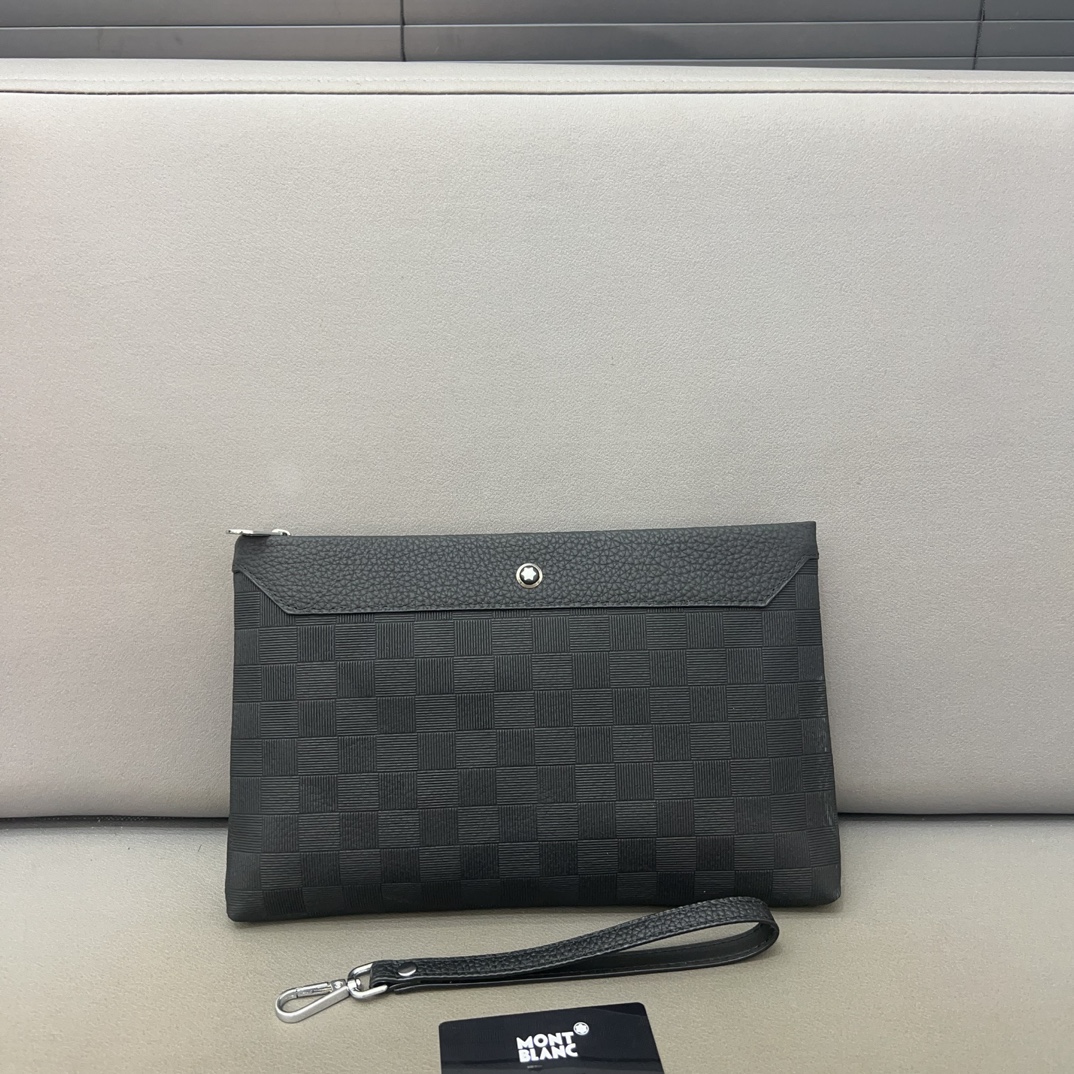 MontBlanc Clutches & Pouch Bags Set With Diamonds Men Cowhide