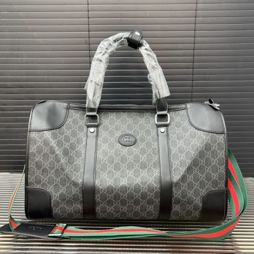 Gucci Jacquard Embroidered Duffle Bag, Original Material, Electroplated Hardware 1 Gucci Jacquard Embroidered Duffle Bag, Original Material, Electroplated Hardware