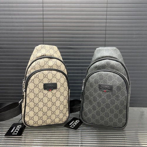 Gucci Monogram Canvas Sling Bag, Designer Crossbody Chest Pack 1 Gucci Monogram Canvas Sling Bag, Designer Crossbody Chest Pack