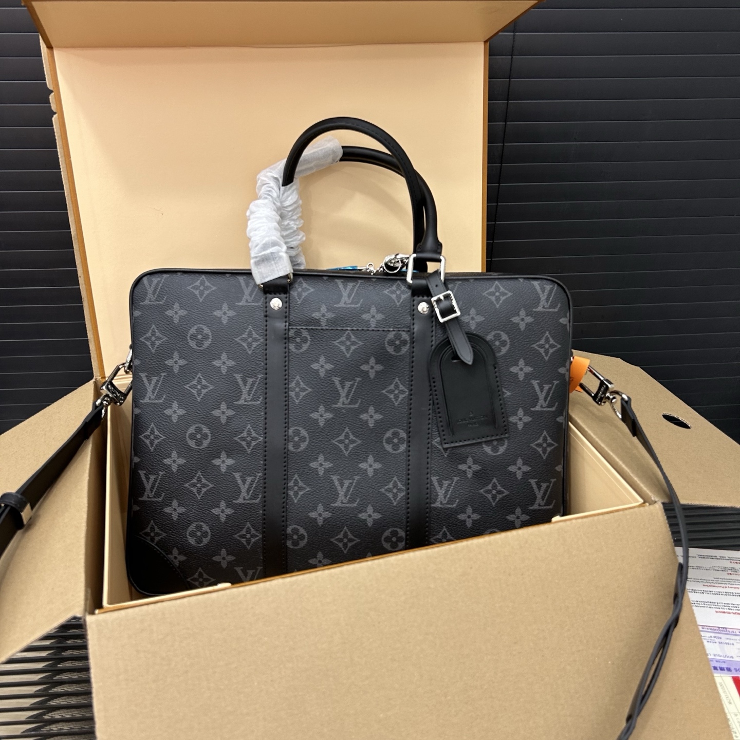 Louis Vuitton Voyage NM Monogram Shadow Leather Briefcase Messenger Bag 2 i1754210616917 9724 0 0
