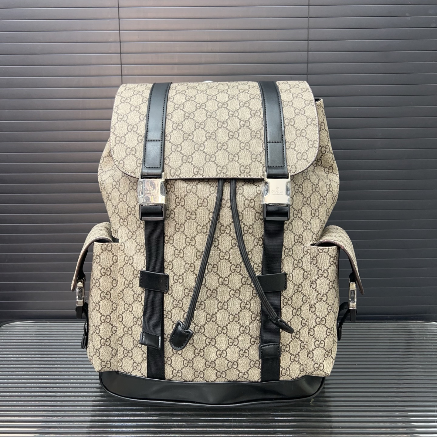 Gucci GG Supreme Canvas Backpack, 34 x 42 cm - Iconic Style & Durability