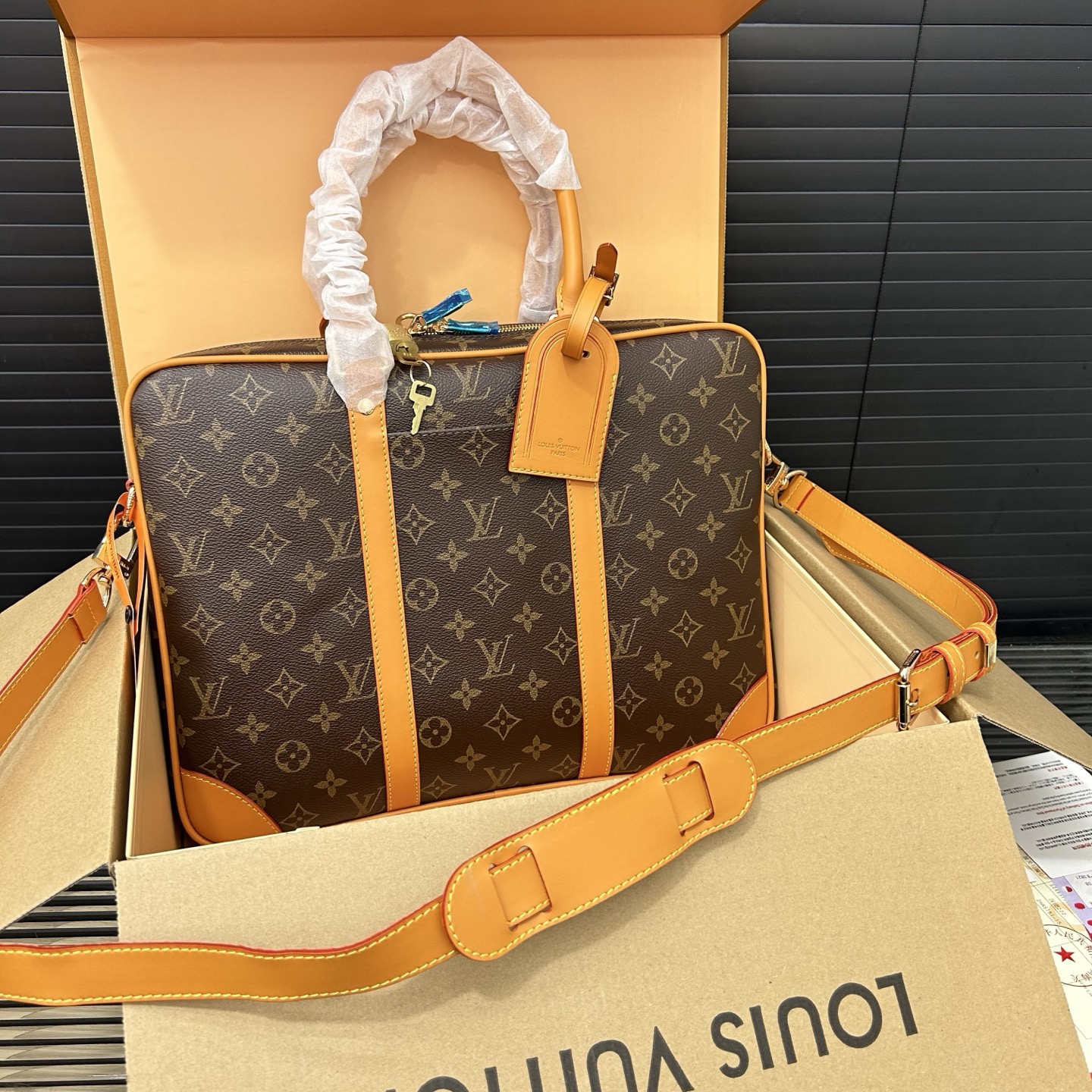Louis Vuitton Voyage NM Monogram Brown Leather Briefcase/Laptop Bag, 37 cm
