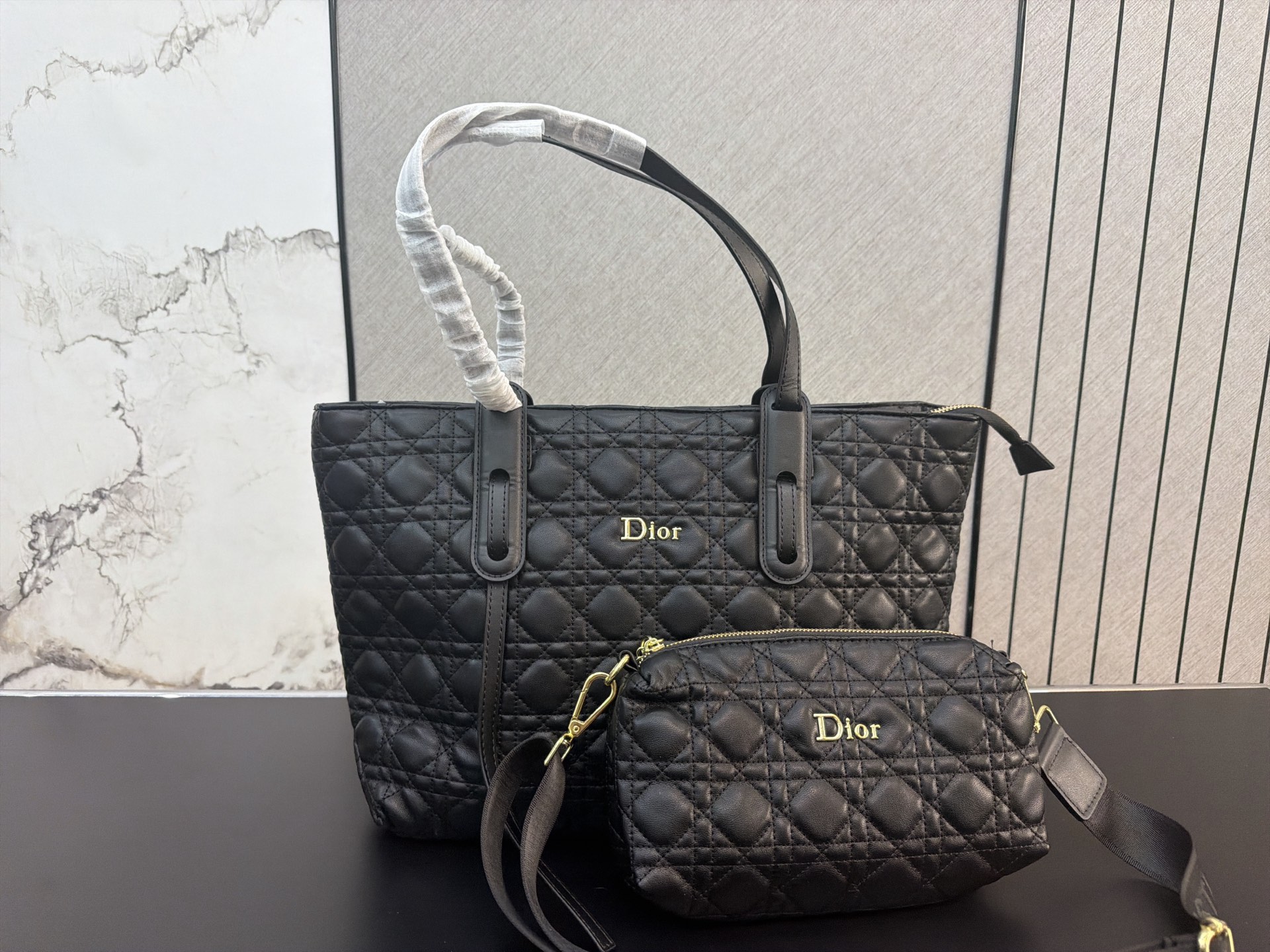 Dior Black Cannage tote everyday