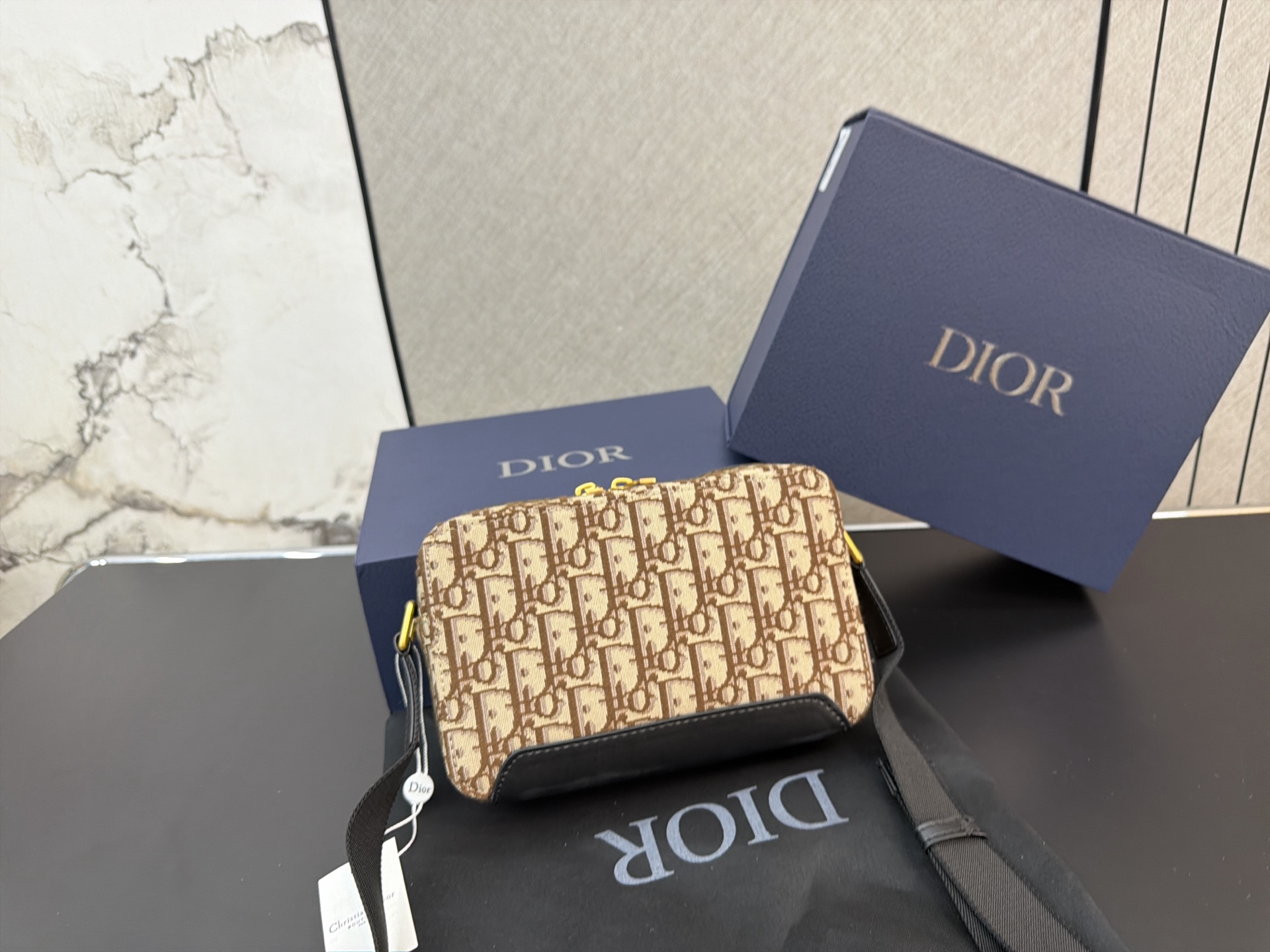 Dior PMP3CC Beige Brown Oblique crossbody Beige Brown Dior Oblique everyday