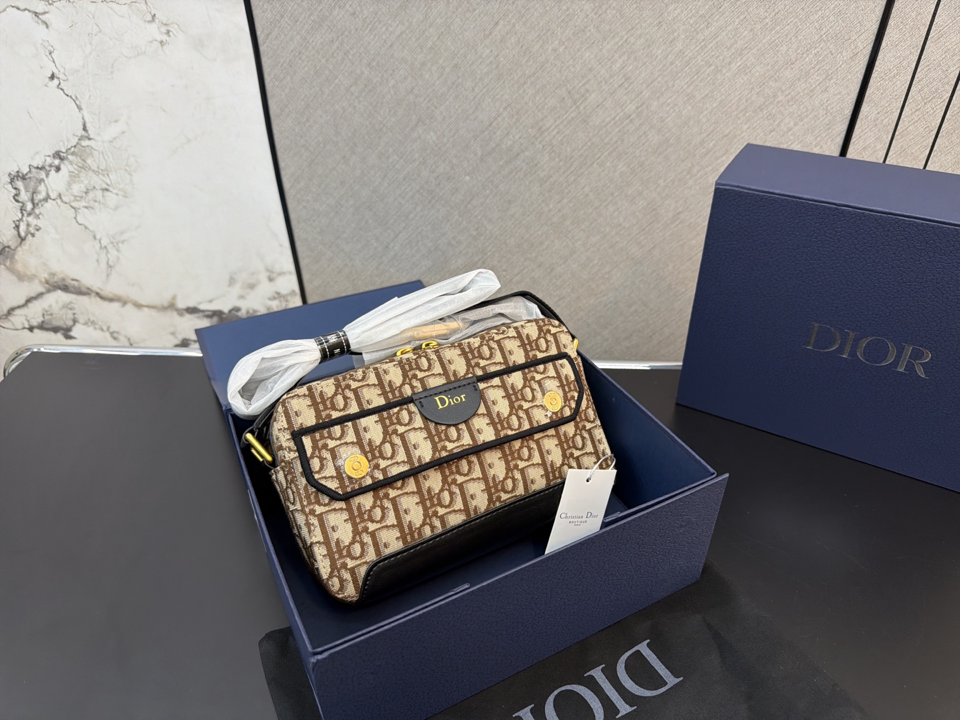 Dior PMP3CC Beige Brown Oblique crossbody Beige Brown Dior Oblique everyday