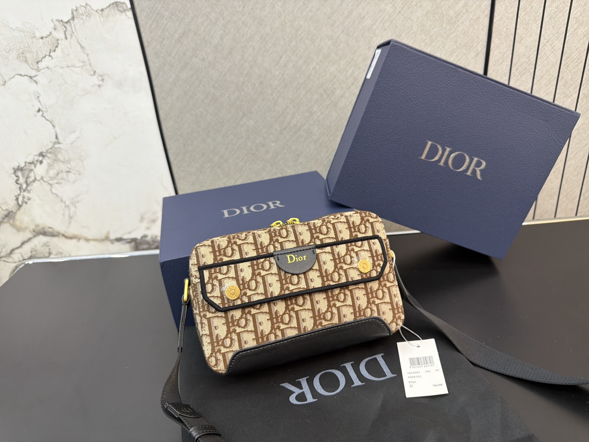 Dior PMP3CC Beige Brown Oblique crossbody Beige Brown Dior Oblique everyday
