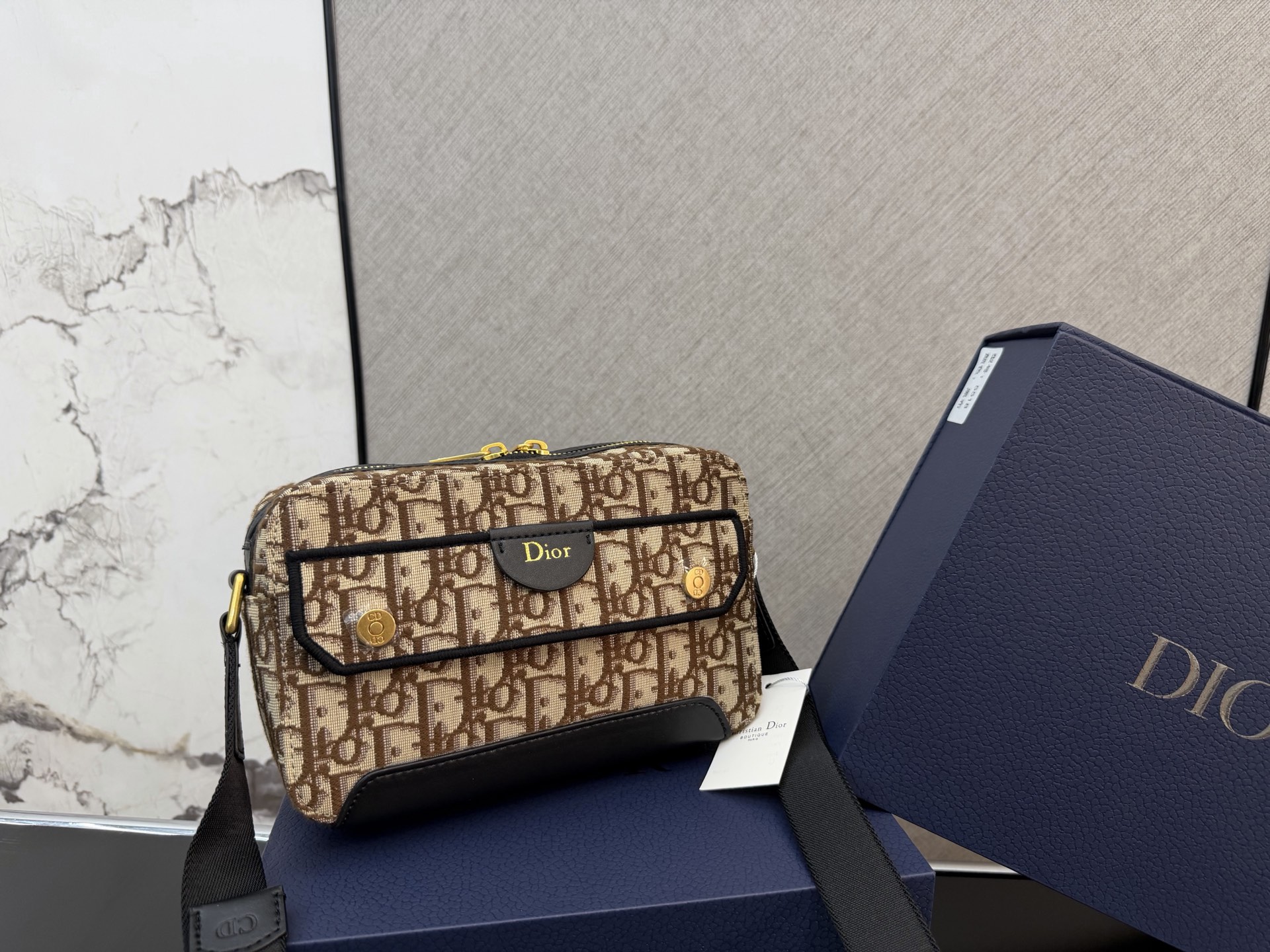 Dior PMP3CC Beige Brown Oblique crossbody Beige Brown Dior Oblique everyday