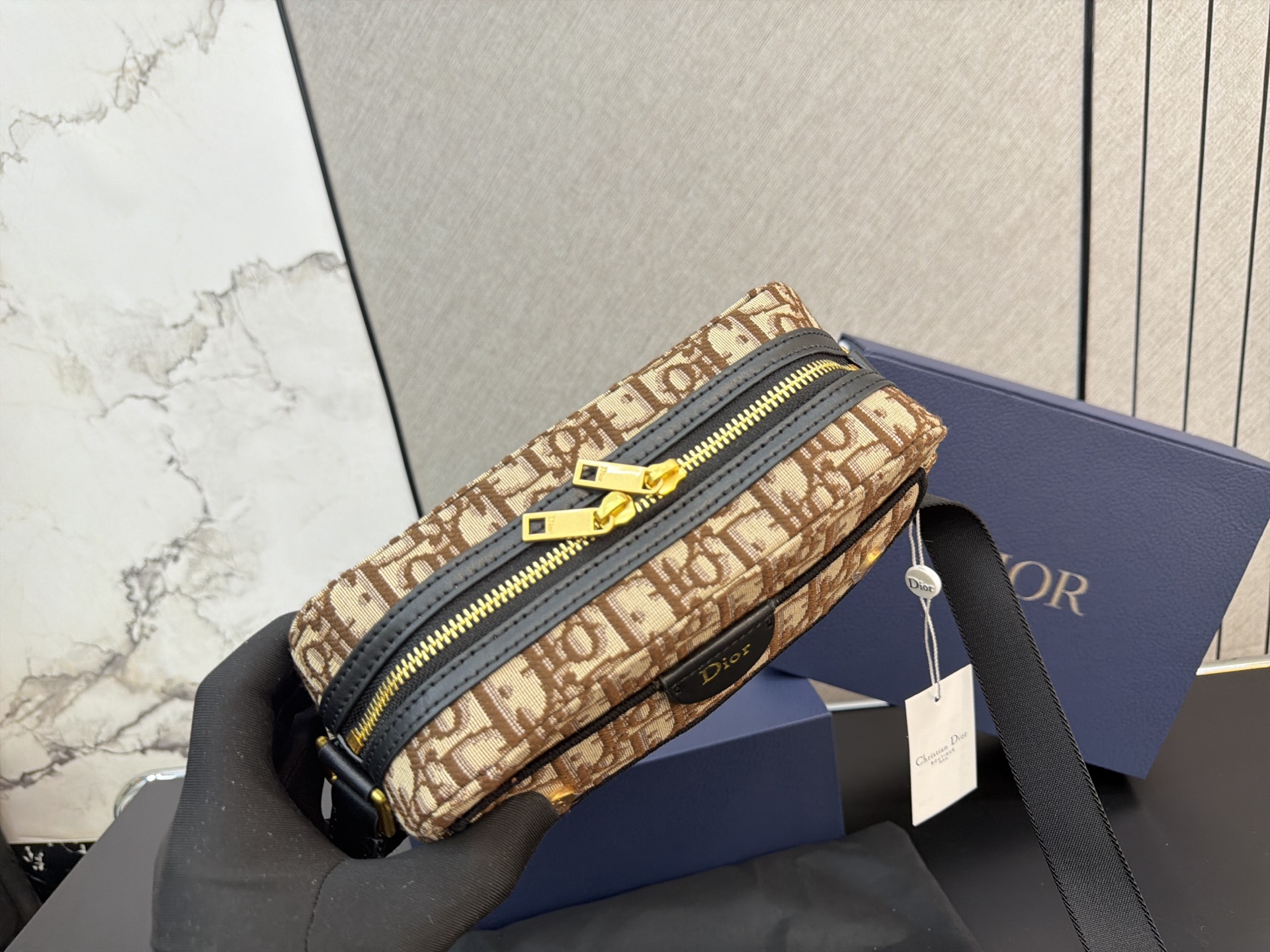 Dior PMP3CC Beige Brown Oblique crossbody Beige Brown Dior Oblique everyday