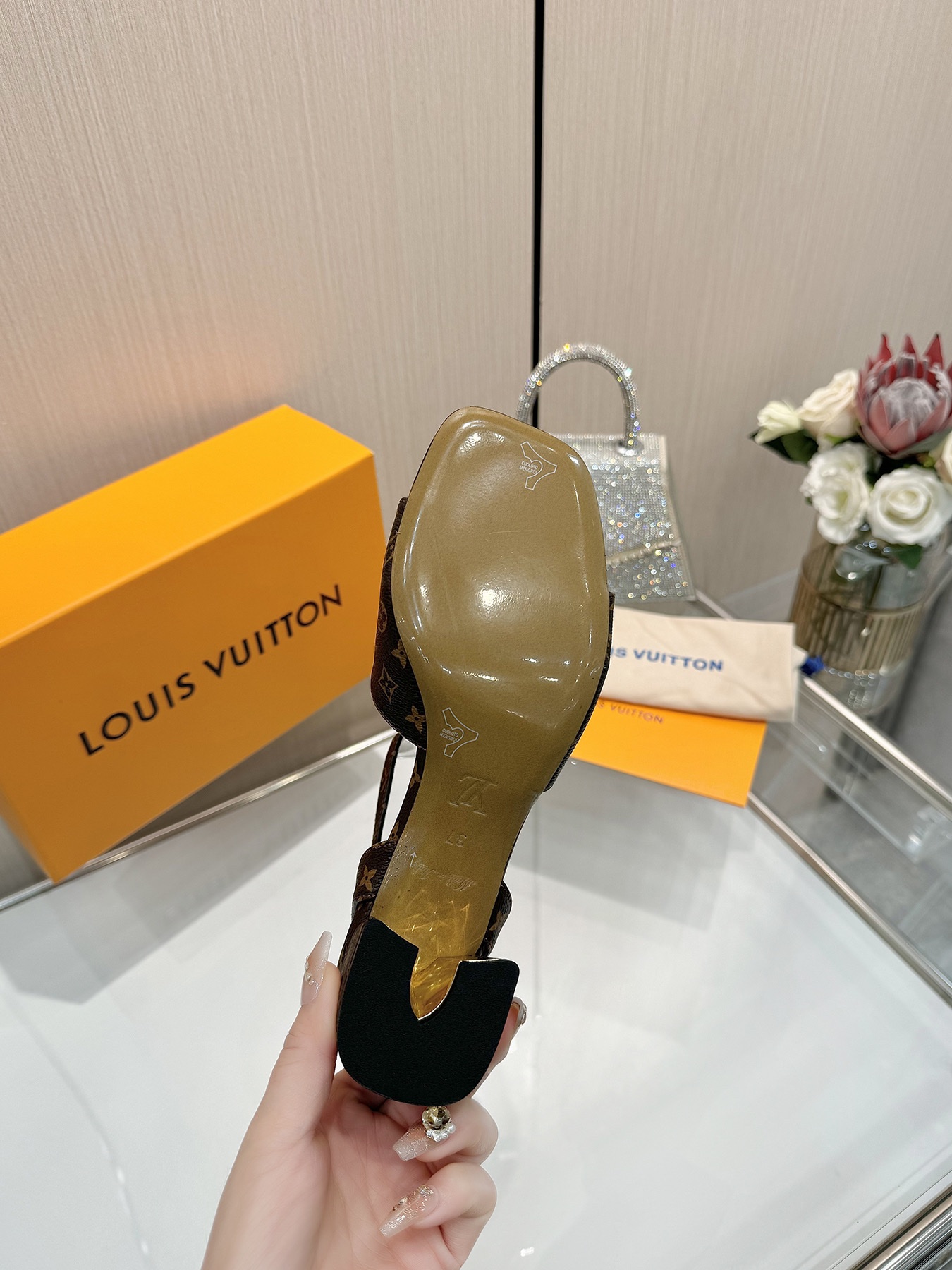 Louis Vuitton Monogram Canvas Sandals, Designer Heels For Women 7 i1743255506 2075 7