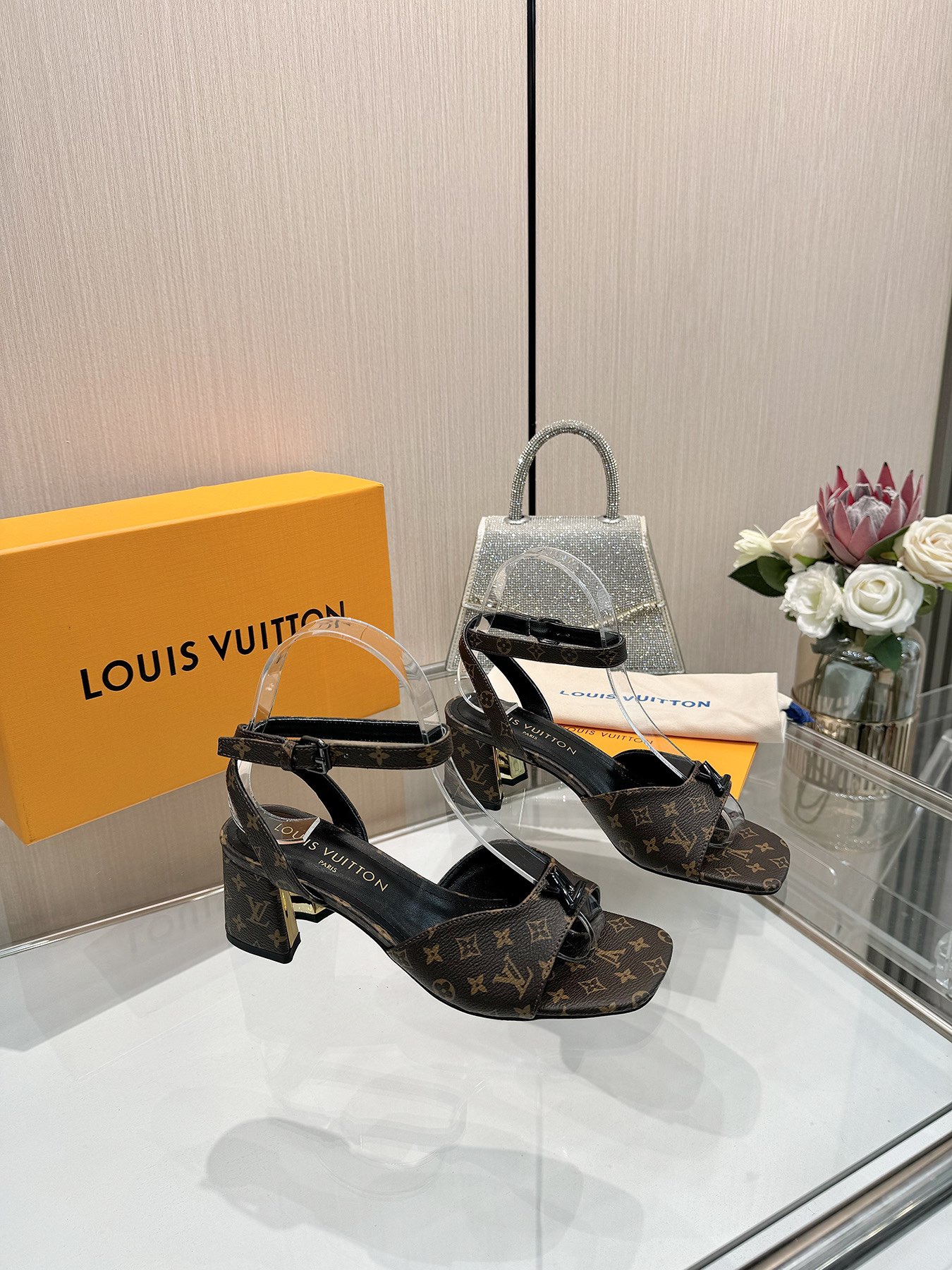Louis Vuitton Monogram Canvas Sandals, Designer Heels For Women 10 i1743255506 2539 2