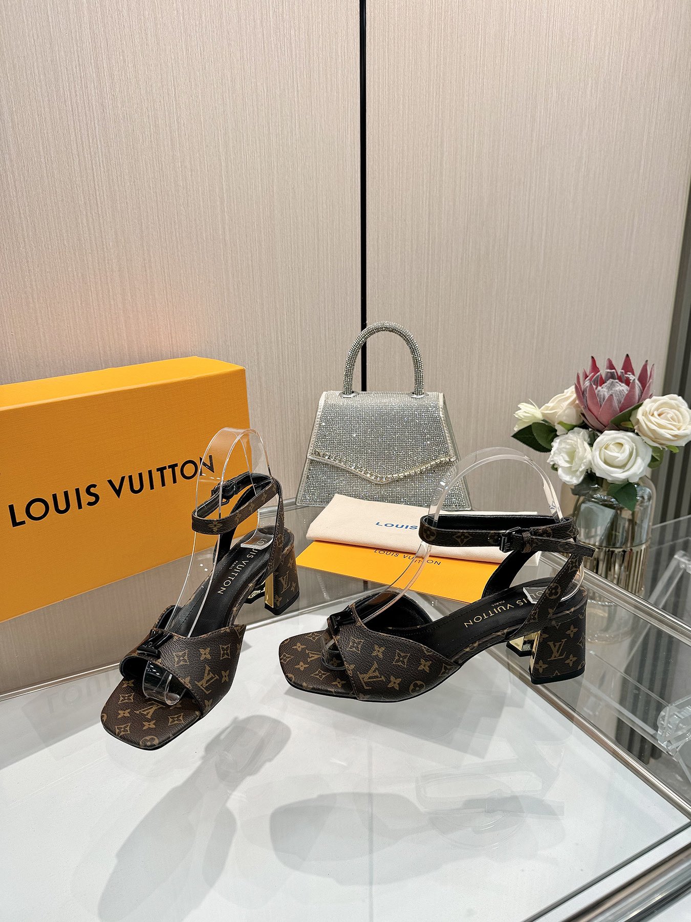 Louis Vuitton Monogram Canvas Sandals, Designer Heels For Women 11 i1743255506 2980 3