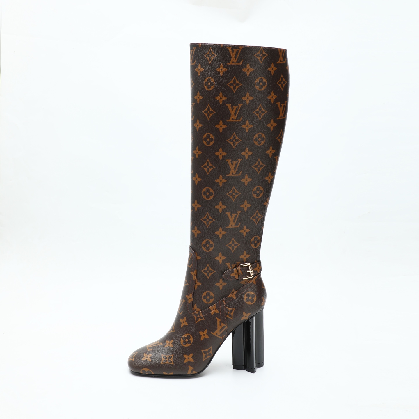Louis Vuitton Brown Monogram Tall Heeled Boots