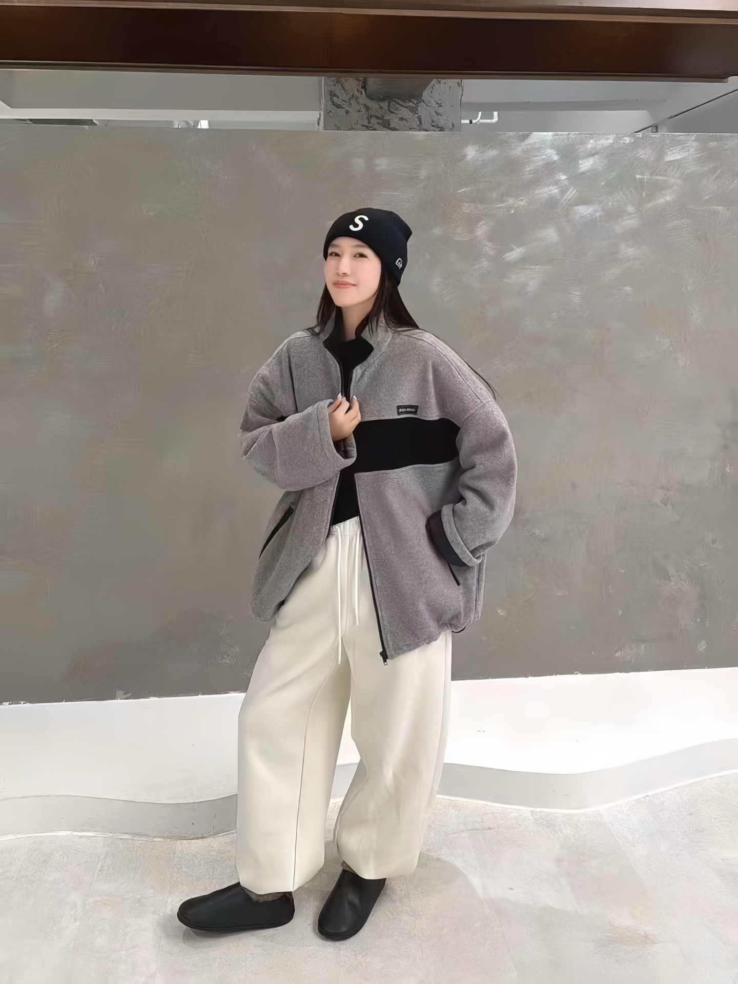 High-Quality Color Block Fleece Jacket, Casual Loose Fit, Versatile Style