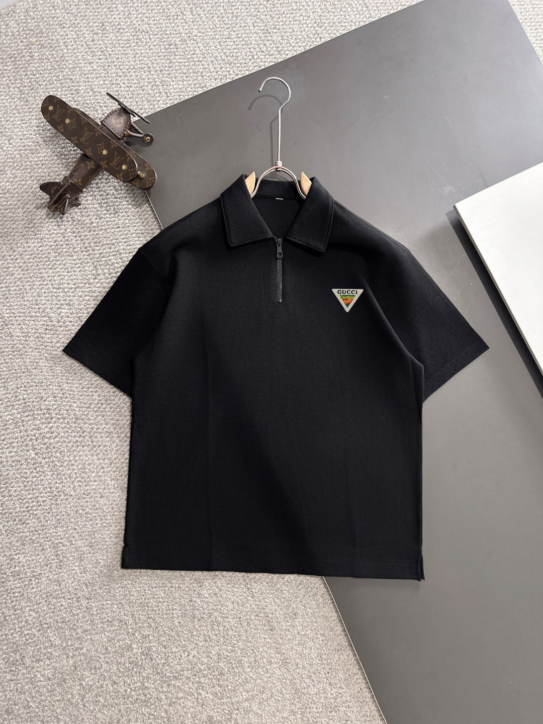 【Con cremallera】Envío al día siguiente Versión especial GUCCI/Gucci 25ss primavera-verano nueva camiseta de algodón piq…