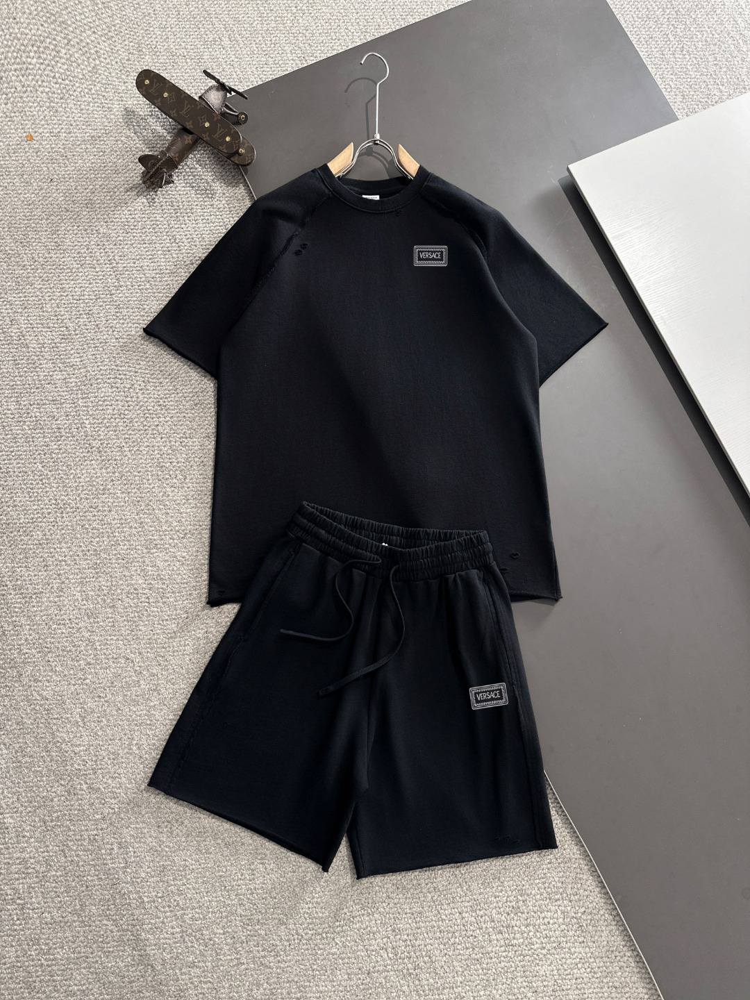 Envío al día siguiente Versace/范思哲 de alta calidad 2025 primavera/verano nuevos pantalones casuales con cintura elástic…