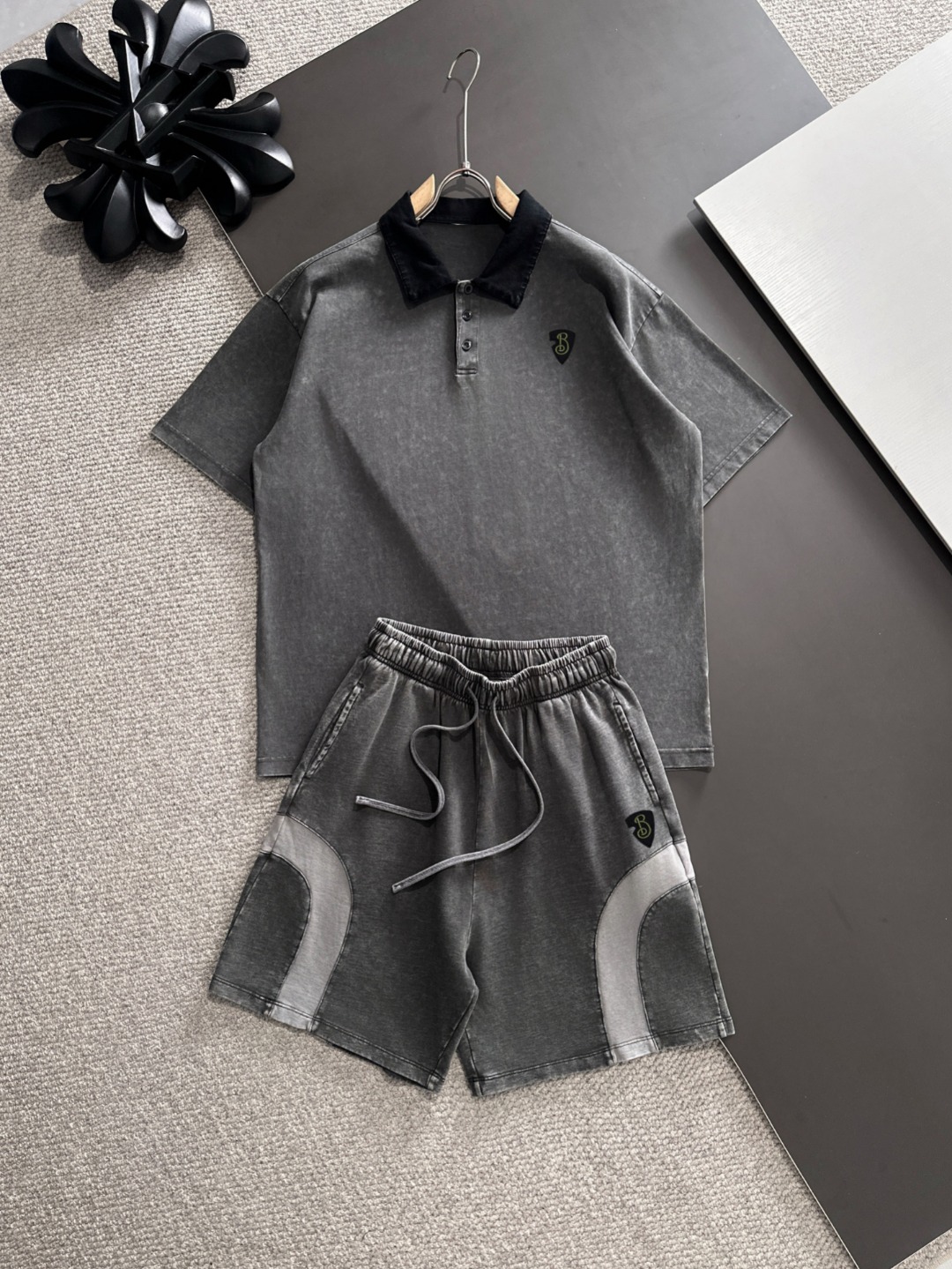 Envío al día siguiente BURBERRY/Burberry alta calidad 2025 primavera y verano nuevo traje casual de industria pesada de…