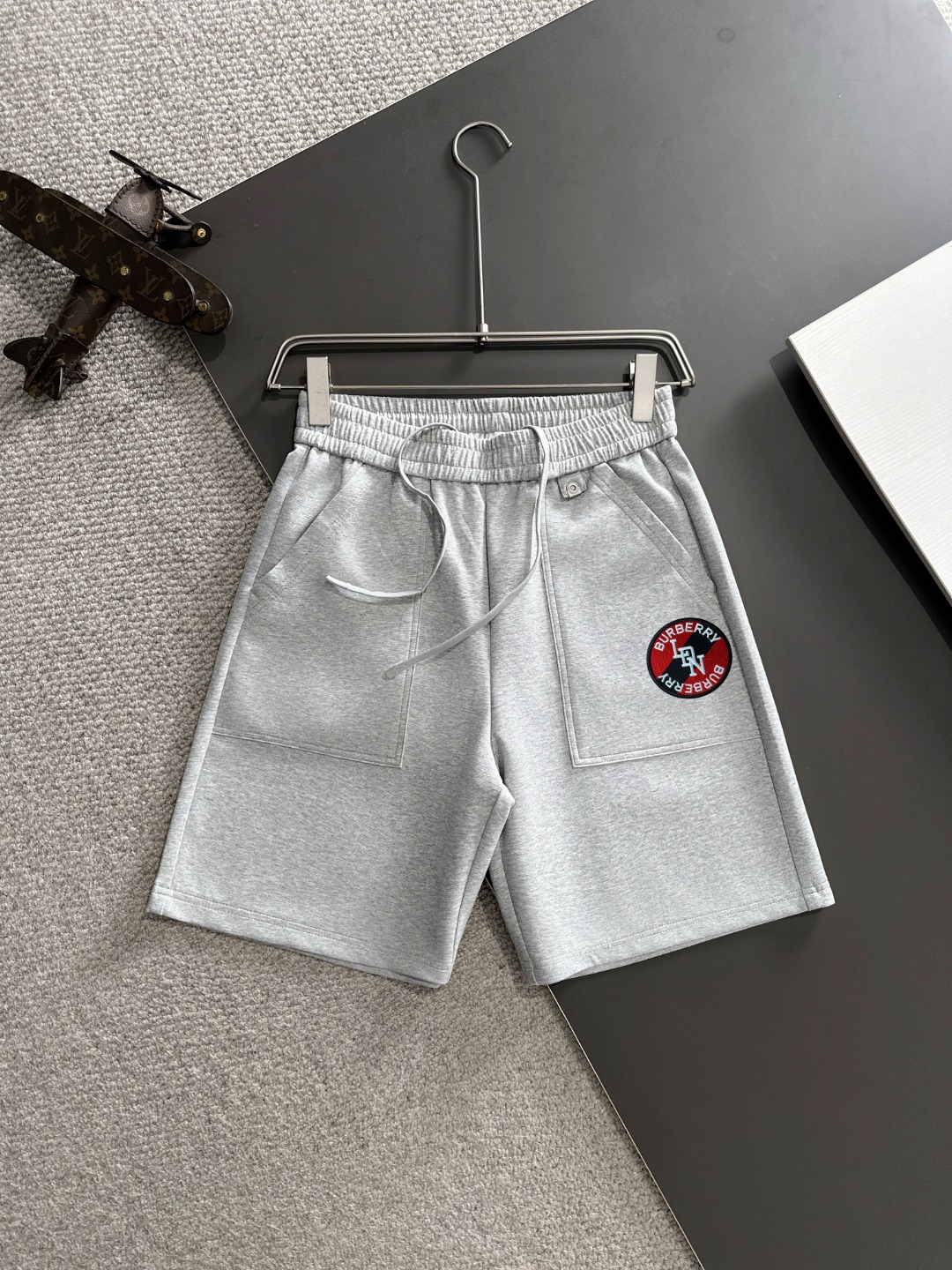 Envío al día siguiente, pantalones cortos sueltos informales de color sólido con banda elástica de alta definición BURB…