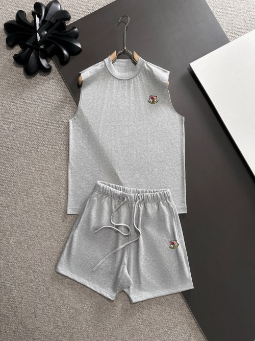 Moncler Men's Casual Sleeveless Top & Shorts Set - High Quality & Comfortable