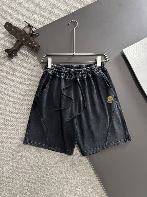 Moncler 2025 Spring/Summer Elastic Waist Casual Solid Color Loose Shorts