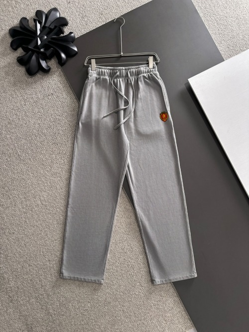 Balenciaga 25SS New High-Quality Grey Loose Fit Drawstring Long Pants