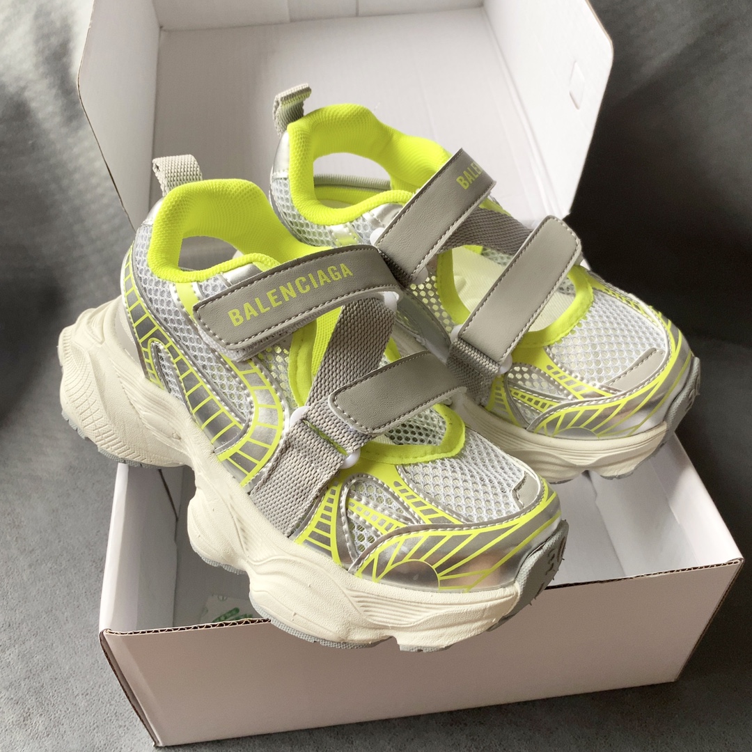 Balenciaga Zapatos Sandalias Verde Gris Rosa Trabajo abierto Niños Niña Universal para hombres y mujeres Colección de verano Playa