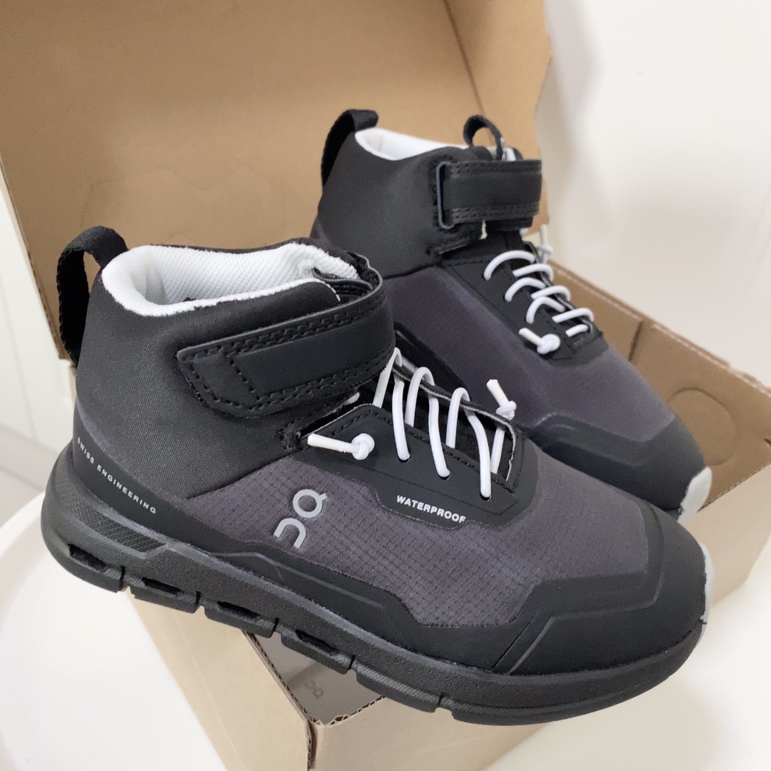 图片[4]-昂跑中帮儿童运动鞋 超轻超软的云朵大底，魔术贴➕松紧带设计，穿脱超方便中帮款式，保护稚嫩脚踝橡胶耐磨防滑大底，脚感不言而喻-选品中心