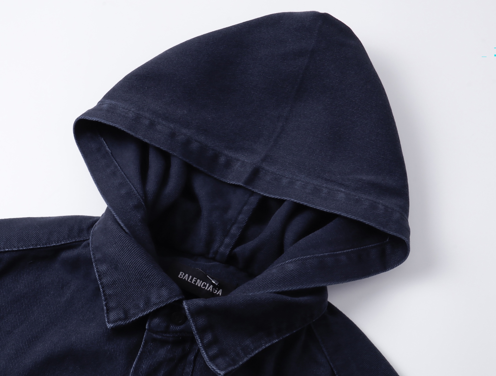 Balenciaga BLCG 巴黎世家 连帽衬衫领牛仔外套