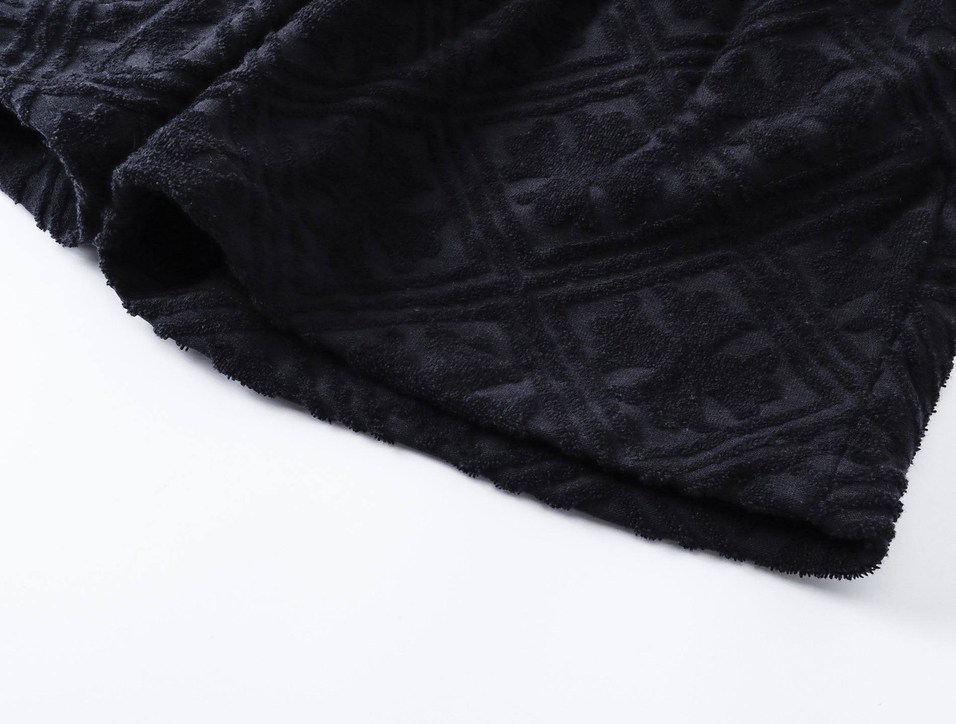 Chrome Hearts CH 克罗心 黑戛纳限定十字花毛巾布松紧腰休闲短裤