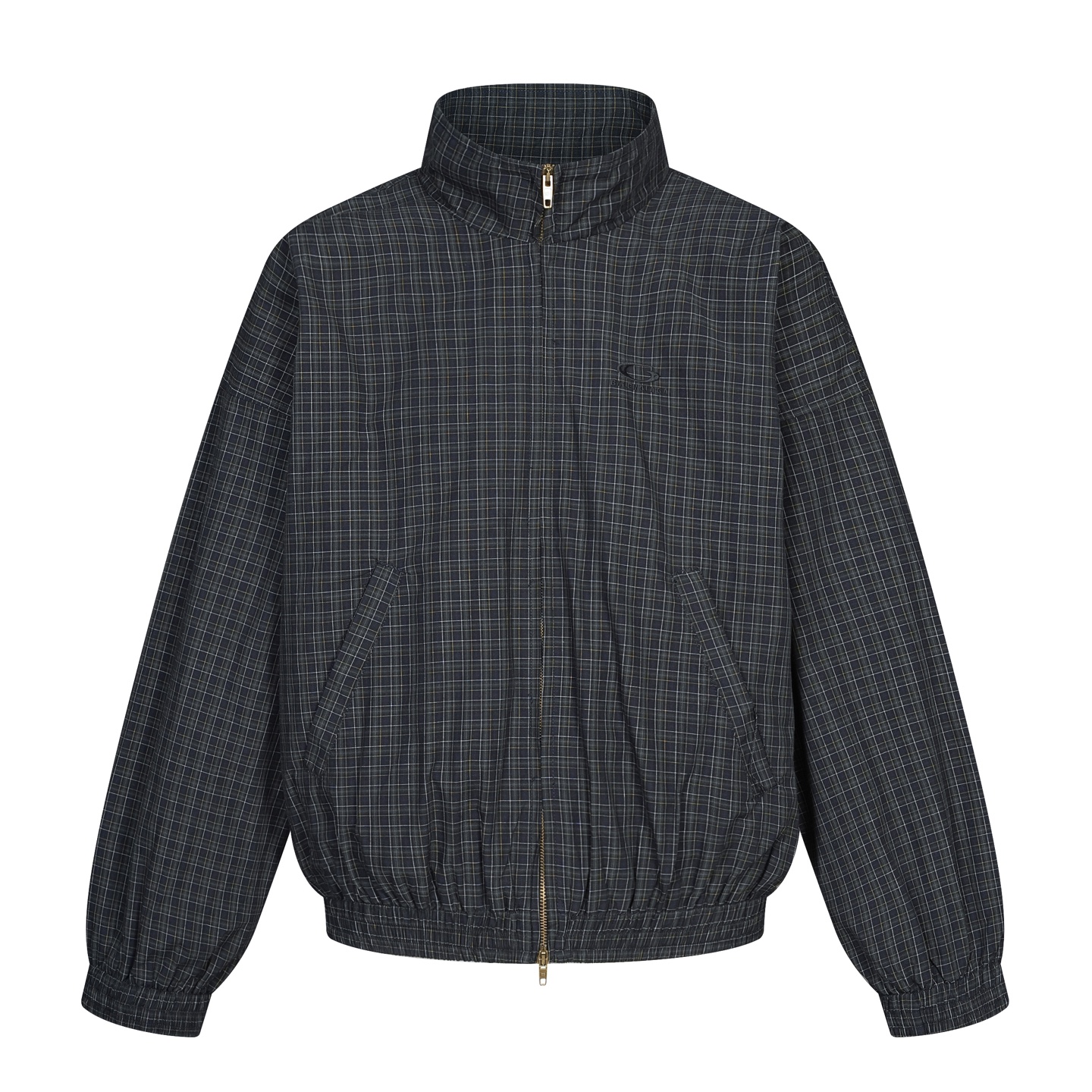 P295 BLCG Balenciaga SS26 chaqueta a cuadros bordada con cremallera bidireccional con apertura y cierre talla de chaque…