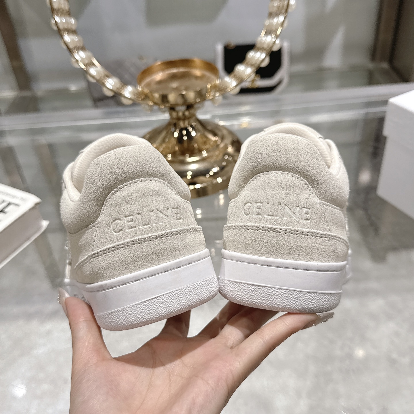 Celine Women's Triomphe Lace-Up Thick-Soled Casual Sneakers 10 i1742629491632 5249 0 8
