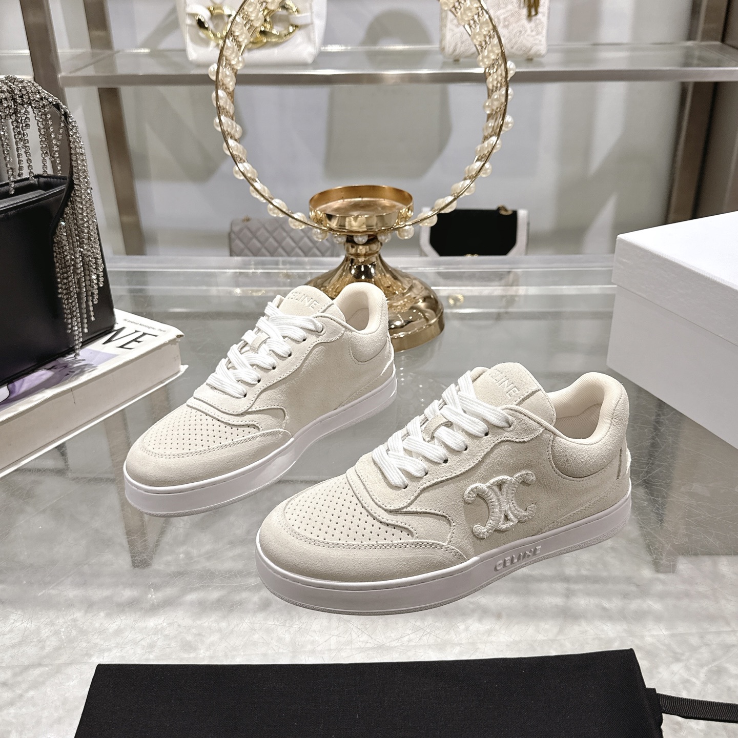 Celine Women's Triomphe Lace-Up Thick-Soled Casual Sneakers 5 i1742629496676 5561 0 2